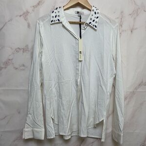 Nwt Kut From The Kloth Rhinestone Button Down Shirt - B2